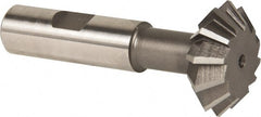 Keo - 1-3/8° 1-3/8" Cut Diam, 1/2" Cut Width, 5/8" Shank, High Speed Steel Double-Angle Cutter - Exact Tool & Supply