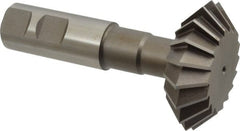 Keo - 2-1/4° 2-1/4" Cut Diam, 3/4" Cut Width, 7/8" Shank, High Speed Steel Double-Angle Cutter - Exact Tool & Supply