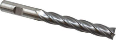 Niagara Cutter - 1/2", 3" LOC, 1/2" Shank Diam, 5" OAL, 4 Flute, Cobalt Square End Mill - Single End, TiCN Finish, Spiral Flute, 30° Helix, Centercutting, Right Hand Cut, Right Hand Flute, Series SPC408 - Exact Tool & Supply