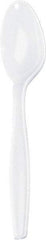Dixie - Dixie Plastic Tableware, Heavy Mediumweight Teaspoons - White - Exact Tool & Supply