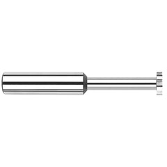 Harvey Tool - 1/8" Cut Diam, 1mm Cut Width, 1/8" Shank, Straight-Tooth Woodruff Keyseat Cutter - Exact Tool & Supply