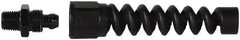 Legacy - Black Anodized Aluminum Air Hose End Fitting & Air Hose Bend Restrictor - 1/4 MNPT - Exact Tool & Supply