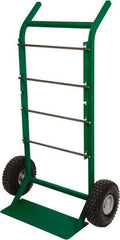 Greenlee - 200 Lb Capacity 48" OAH Hand Truck - Steel Handle, Steel, Solid Rubber Tread with Solid Plastic Hub Wheels - Exact Tool & Supply