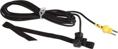 Cooper - -25 to 300°F, K Pipe Strap, Thermocouple Probe - 10 Ft. Cable Length, Mini Connector, 2 Sec Response Time - Exact Tool & Supply