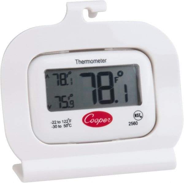 Cooper - Cooking & Refrigeration Thermometers Type: Refrigeration Thermometer Maximum Temperature (F): 122 - Exact Tool & Supply