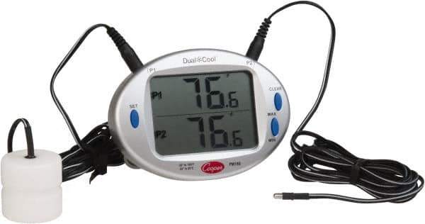 Cooper - -25 to 180°F Digital Panel Thermometer - 3-Digit LCD Display, AAA Battery Power - Exact Tool & Supply