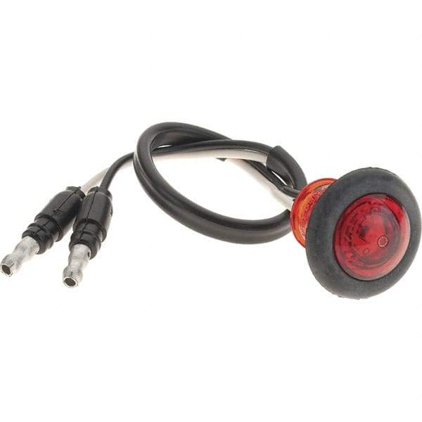Truck-Lite - 3/4" Long, 0.05 Amp, LED Side Marker Light Kit - 12 Volts, Red - Exact Tool & Supply