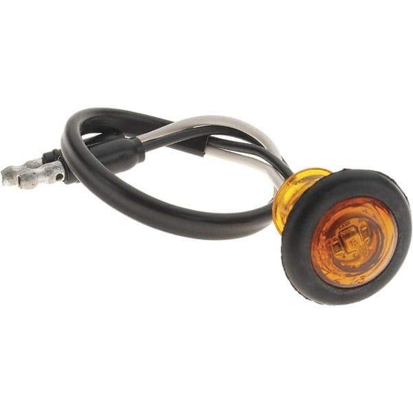 Truck-Lite - 3/4" Long, 0.05 Amp, LED Side Marker Light Kit - 12 Volts, Yellow - Exact Tool & Supply