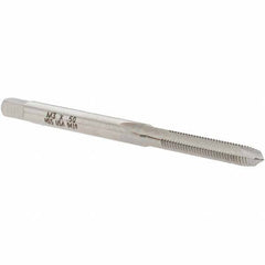 Made in USA - M3x0.50 Metric Coarse, 2 Flute, High Speed Steel Spiral Point Tap - Plug Chamfer, Right Hand Thread, 1-15/16" OAL - Exact Tool & Supply