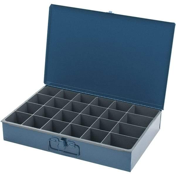 Durham - Small Parts Storage Box - Steel Frame, 24 Compartments - Exact Tool & Supply