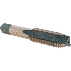 Made in USA - 3/4-10 UNC, 3 Flute, Bright Finish, High Speed Steel Spiral Point Tap - Plug Chamfer, Right Hand Thread, 4-1/4" OAL - Exact Tool & Supply
