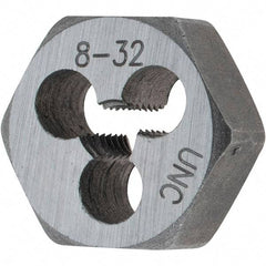 Import - Hex Rethreading Dies   Thread Size: #8-32    Hex Size (Inch): 19/32 - Exact Tool & Supply