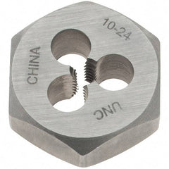 Import - Hex Rethreading Dies   Thread Size: #10-24    Hex Size (Inch): 19/32 - Exact Tool & Supply