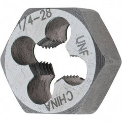 Import - Hex Rethreading Dies   Thread Size: 1/4-28    Hex Size (Inch): 19/32 - Exact Tool & Supply