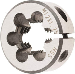 Import - Round Dies Thread Size: M12x1.75 Outside Diameter (Inch): 1 - Exact Tool & Supply