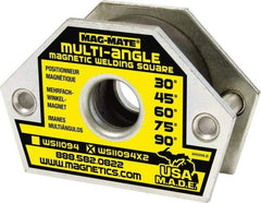 Mag-Mate - 4-3/8" Wide x 1-9/16" Deep x 3" High Ceramic Magnetic Welding & Fabrication Square - 110 Lb Average Pull Force - Exact Tool & Supply
