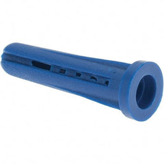 Value Collection - #8 to #10 Screw, 3/16" Diam, 7/8" Long, Plug Drywall & Hollow Wall Anchor - Plastic, Use with Concrete/Masonry, Drywall & Wallboard - Exact Tool & Supply