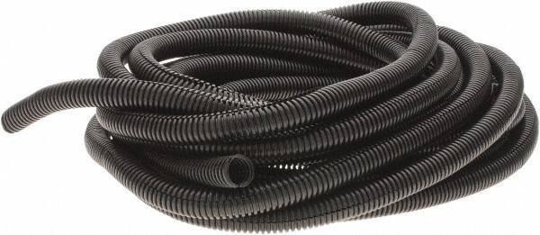 Value Collection - 25' Long, Flexible Wire Loom Conduit - Plastic, 1/2" ID - Exact Tool & Supply