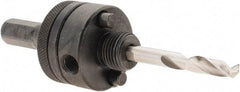 Value Collection - 1-1/4 to 6" Tool Diam Compatibility, Straight Shank, Carbon Steel Integral Pilot Drill, Hole Cutting Tool Arbor - 1/2" Min Chuck, Hex Shank Cross Section, Quick-Change Attachment, For Hole Saws - Exact Tool & Supply