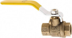 Value Collection - 3/8" Pipe, Brass Full Port Ball Valve - 2 Piece, NPT Ends, Lever Handle, 600 WOG, 150 WSP - Exact Tool & Supply