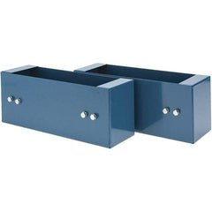 Value Collection - Black, Steel, Cabinet Universal Base Lug - 5" Wide x 12-1/2" Deep x 4" High Body - Exact Tool & Supply