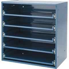Durham - 5 Drawer, Small Parts Slide Rack Cabinet - 12-1/2" Deep x 20-1/2" Wide x 21" High - Exact Tool & Supply