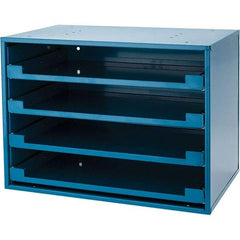 Value Collection - 4 Drawer, Small Parts Slide Rack Cabinet - 12-1/2" Deep x 20-1/2" Wide x 14-5/8" High - Exact Tool & Supply