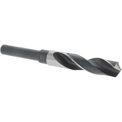 Reduced Shank Drill Bit: 23/32'' Dia, 1/2'' Shank Dia, 118  ™, High Speed Steel 6'' OAL, 3-1/8'' Flute Length, Coated Finish, Straight-Cylindrical Shank, RH Cut