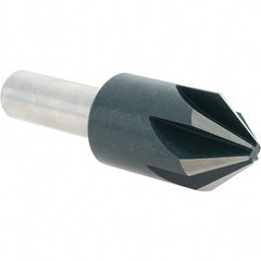 Value Collection - 7/8" Head Diam, 1/2" Shank Diam, 6 Flute 82° High Speed Steel Countersink - Exact Tool & Supply