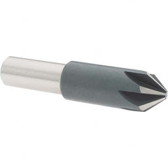 Value Collection - 5/8" Head Diam, 1/2" Shank Diam, 6 Flute 82° High Speed Steel Countersink - Exact Tool & Supply