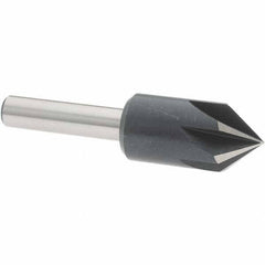 Value Collection - 1/2" Head Diam, 1/4" Shank Diam, 6 Flute 82° High Speed Steel Countersink - Exact Tool & Supply