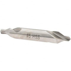 Value Collection - #5 Plain Cut 60° Incl Angle High Speed Steel Combo Drill & Countersink - Exact Tool & Supply