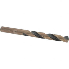 Import - 21/64" High Speed Steel, 135° Point, Round with Flats Shank Maintenance Drill Bit - Exact Tool & Supply