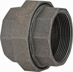 Value Collection - Class 150, 3" Black Pipe Union - Threaded, Malleable Iron - Exact Tool & Supply