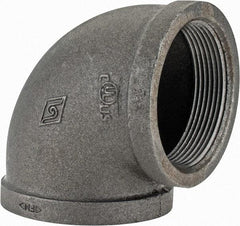 Value Collection - Class 150, 3" Black Pipe 90° Elbow - Threaded, Malleable Iron - Exact Tool & Supply