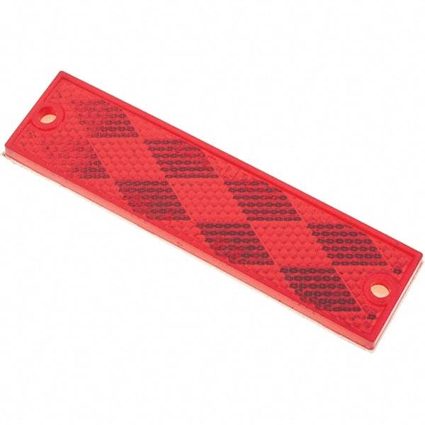 Truck-Lite - 1-1/4" Long x 4-5/16" Wide, Red Lens & Reflector - Acrylic - Exact Tool & Supply