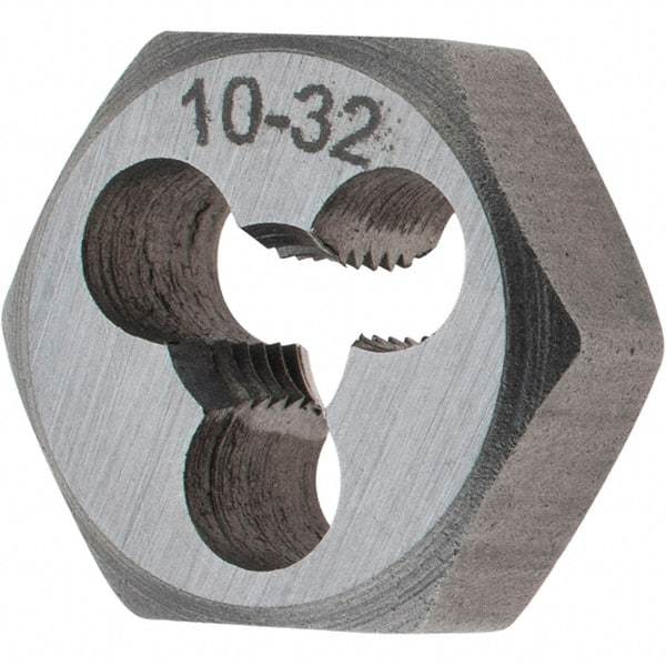 Import - Hex Rethreading Dies   Thread Size: #10-32    Hex Size (Inch): 19/32 - Exact Tool & Supply