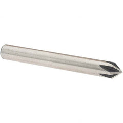 Value Collection - 1/4" Head Diam, 1/4" Shank Diam, 6 Flute 82° High Speed Steel Countersink - Exact Tool & Supply