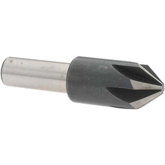 Value Collection - 3/4" Head Diam, 1/2" Shank Diam, 6 Flute 82° High Speed Steel Countersink - Exact Tool & Supply