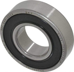 SKF - 20mm Bore Diam, 42mm OD, Double Seal Deep Groove Radial Ball Bearing - 12mm Wide, 1 Row, Round Bore, 5,000 Nm Static Capacity, 9,950 Nm Dynamic Capacity - Exact Tool & Supply