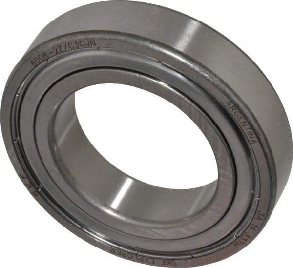 SKF - 40mm Bore Diam, 68mm OD, Double Shield Deep Groove Radial Ball Bearing - 15mm Wide, 1 Row, Round Bore, 11,600 Nm Static Capacity, 17,800 Nm Dynamic Capacity - Exact Tool & Supply
