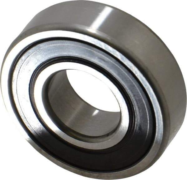 SKF - 20mm Bore Diam, 47mm OD, Double Seal Deep Groove Radial Ball Bearing - 14mm Wide, 1 Row, Round Bore, 6,550 Nm Static Capacity, 13,500 Nm Dynamic Capacity - Exact Tool & Supply