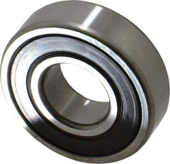 SKF - 20mm Bore Diam, 47mm OD, Double Seal Deep Groove Radial Ball Bearing - 14mm Wide, 1 Row, Round Bore, 6,550 Nm Static Capacity, 13,500 Nm Dynamic Capacity - Exact Tool & Supply