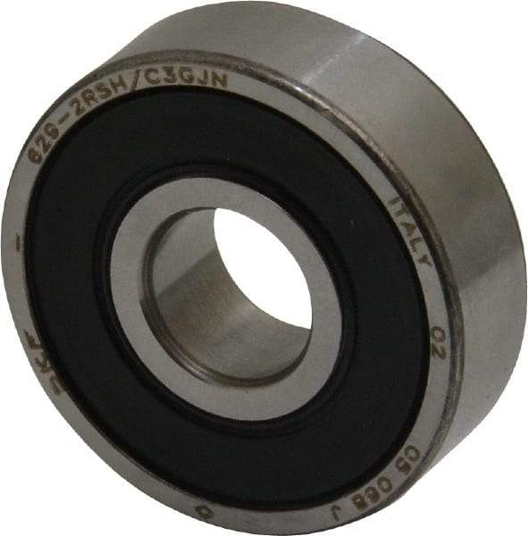 SKF - 9mm Bore Diam, 26mm OD, Double Seal Deep Groove Radial Ball Bearing - 8mm Wide, 1 Row, Round Bore, 1,960 Nm Static Capacity, 4,750 Nm Dynamic Capacity - Exact Tool & Supply