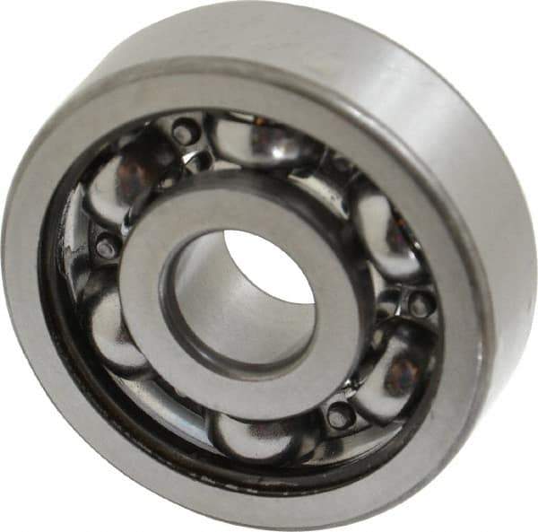 SKF - 10mm Bore Diam, 35mm OD, Open Deep Groove Radial Ball Bearing - 11mm Wide, 1 Row, Round Bore, 3,400 Nm Static Capacity, 8,520 Nm Dynamic Capacity - Exact Tool & Supply