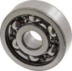 SKF - 10mm Bore Diam, 35mm OD, Open Deep Groove Radial Ball Bearing - 11mm Wide, 1 Row, Round Bore, 3,400 Nm Static Capacity, 8,520 Nm Dynamic Capacity - Exact Tool & Supply