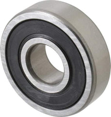 SKF - 17mm Bore Diam, 47mm OD, Double Seal Deep Groove Radial Ball Bearing - 14mm Wide, 1 Row, Round Bore, 6,550 Nm Static Capacity, 14,300 Nm Dynamic Capacity - Exact Tool & Supply