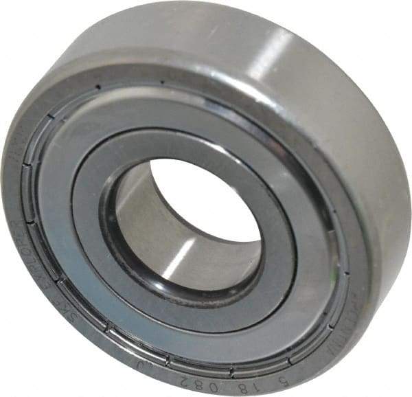 SKF - 20mm Bore Diam, 52mm OD, Double Shield Deep Groove Radial Ball Bearing - 15mm Wide, 1 Row, Round Bore, 7,800 Nm Static Capacity, 16,800 Nm Dynamic Capacity - Exact Tool & Supply