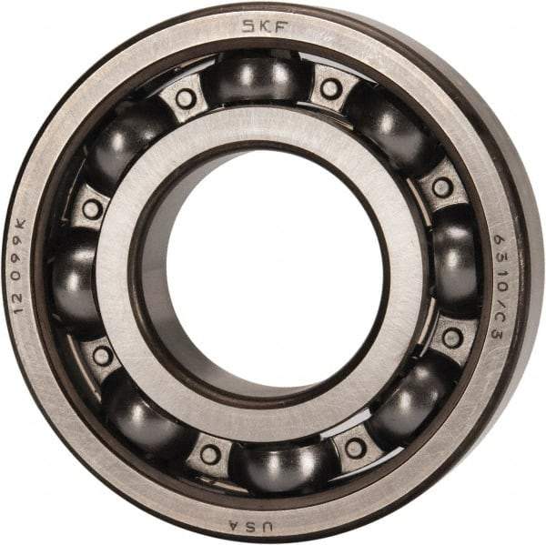 SKF - 50mm Bore Diam, 110mm OD, Open Deep Groove Radial Ball Bearing - 27mm Wide, 1 Row, Round Bore, 38,000 Nm Static Capacity, 65,000 Nm Dynamic Capacity - Exact Tool & Supply