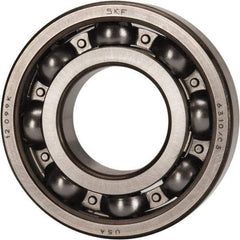 SKF - 50mm Bore Diam, 110mm OD, Open Deep Groove Radial Ball Bearing - 27mm Wide, 1 Row, Round Bore, 38,000 Nm Static Capacity, 65,000 Nm Dynamic Capacity - Exact Tool & Supply